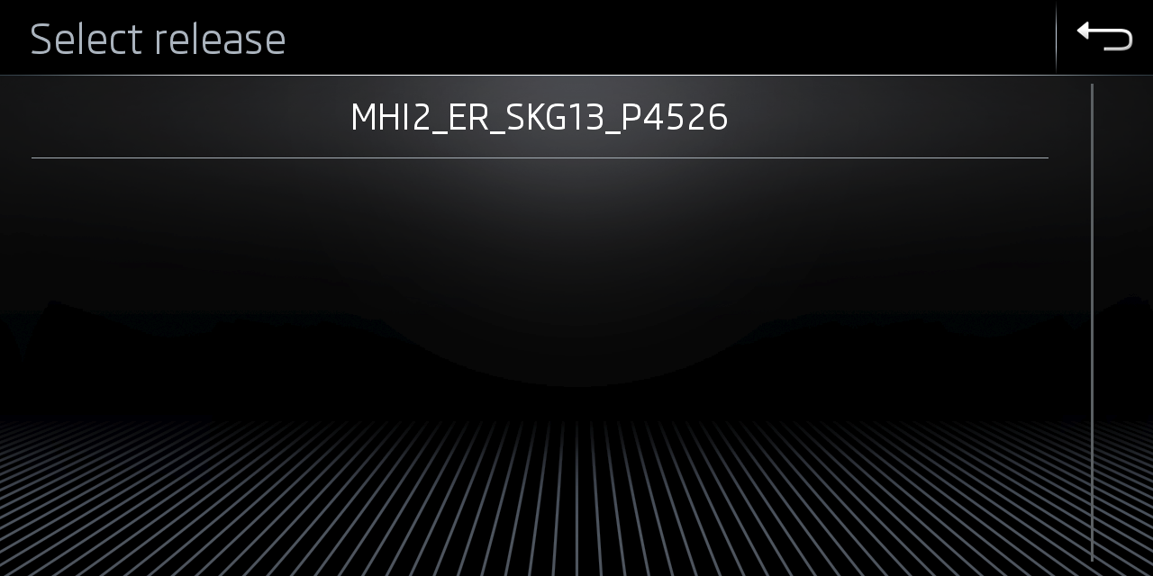 FW update details - in this case TRAIN is shown