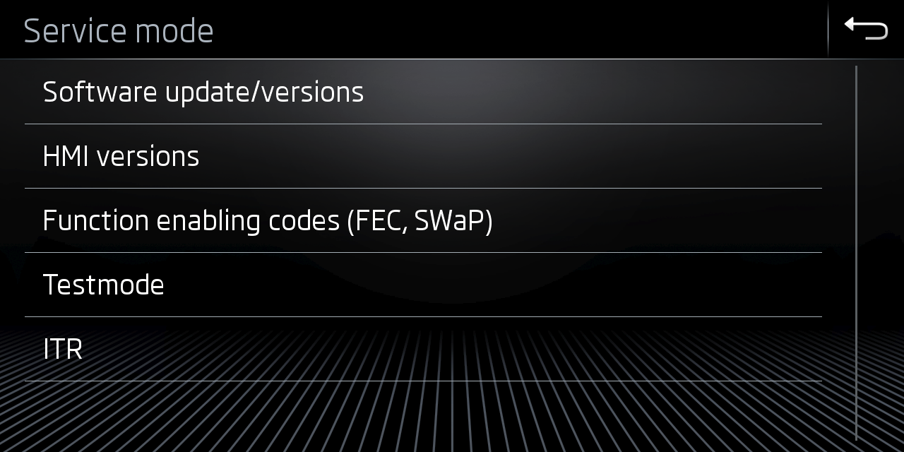 Press MENU for 5 seconds