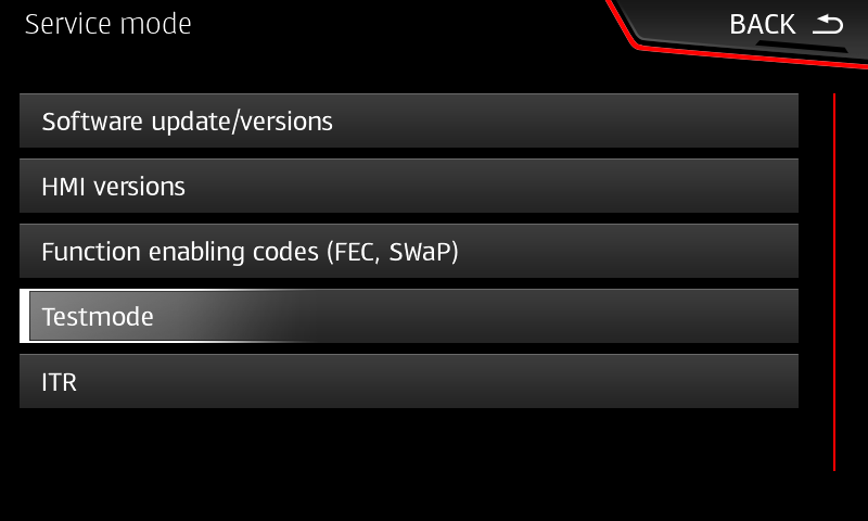 Press MENU for 5 seconds