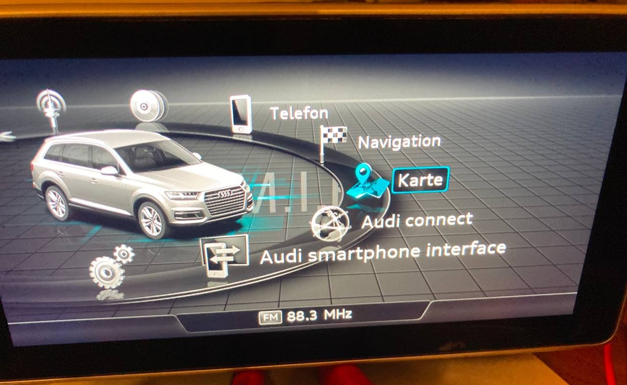 on main screen