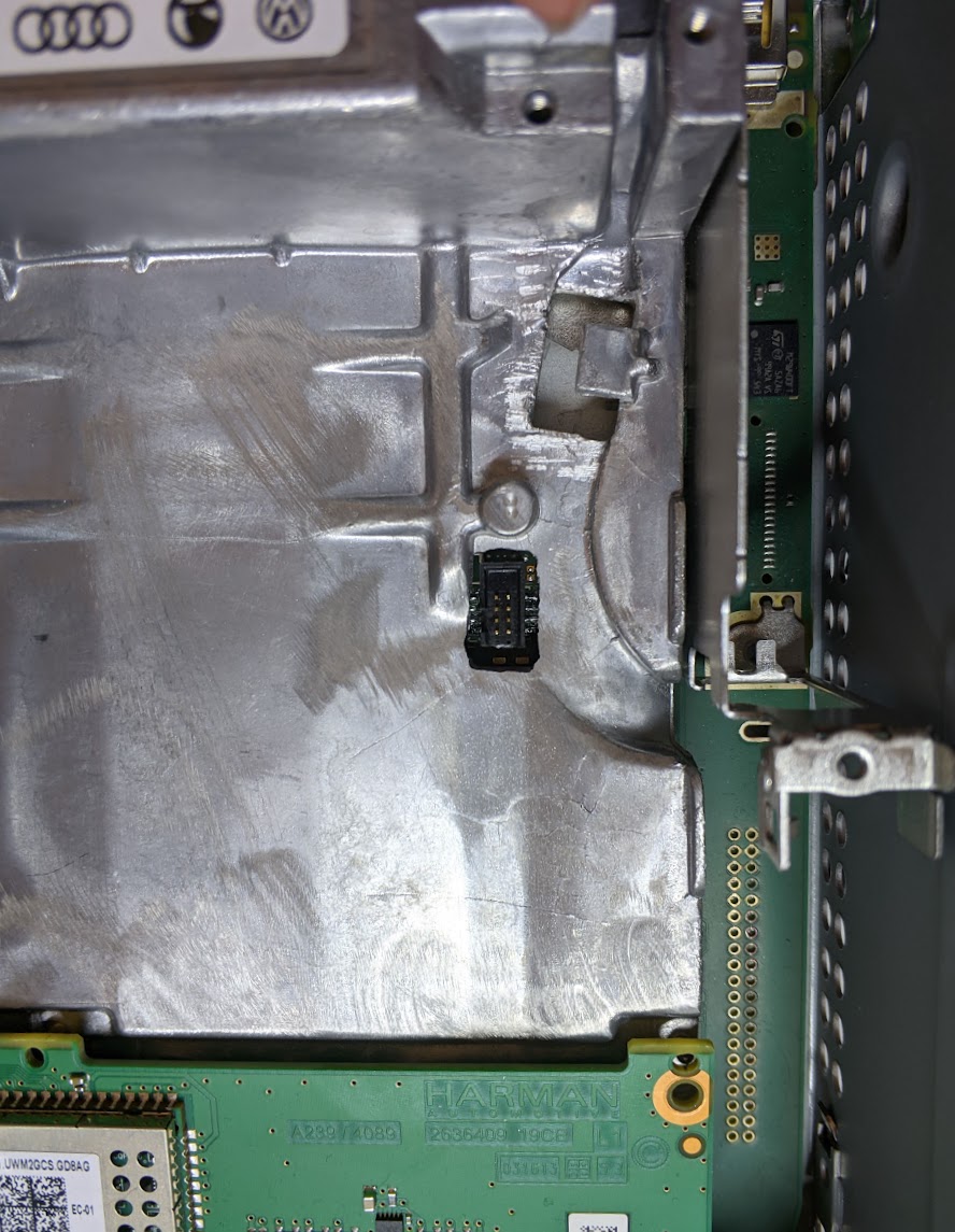 extra hole in heat sink for installed header