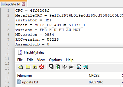 CRC32 of update.txt does not fit