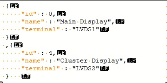 from displaymanger.json - id:4 for Cluster Display