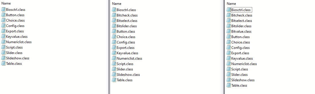 left MU0335 - middle MU1429 - right MU1440