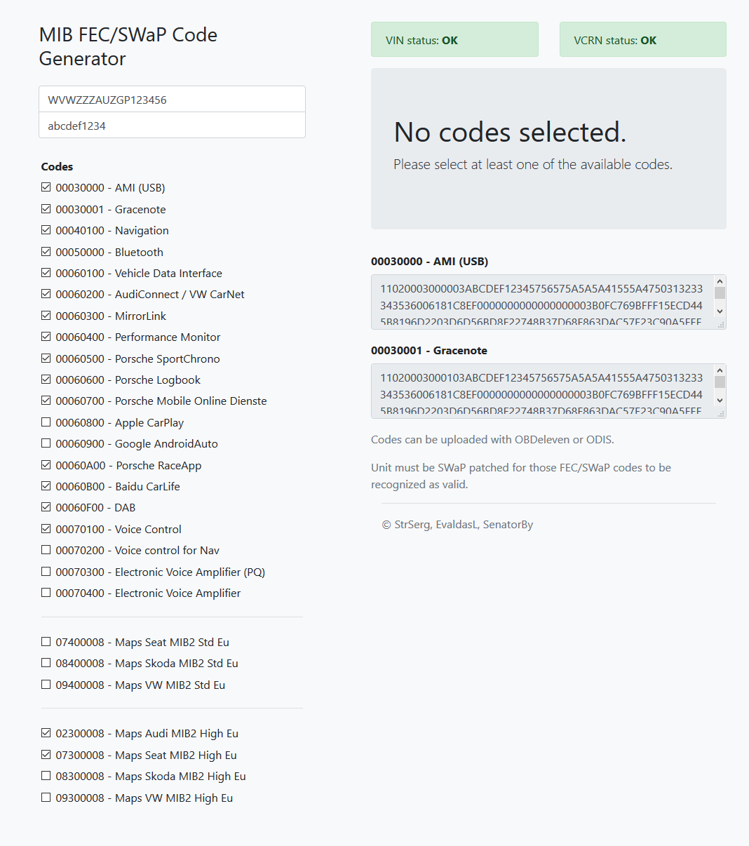 MST2 FEC/SWaP Code Generator screenshot