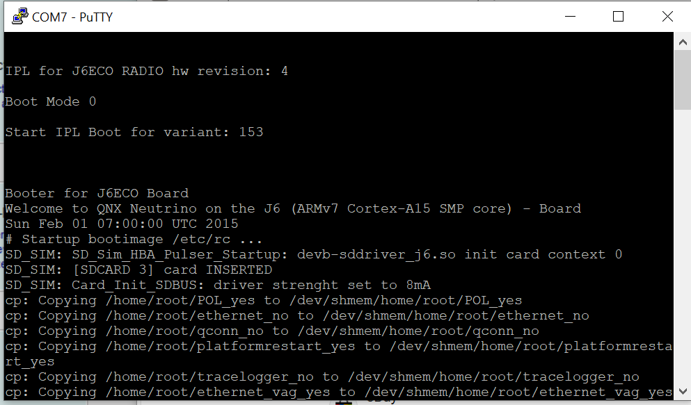 The first few lines from my MIB2 while starting up