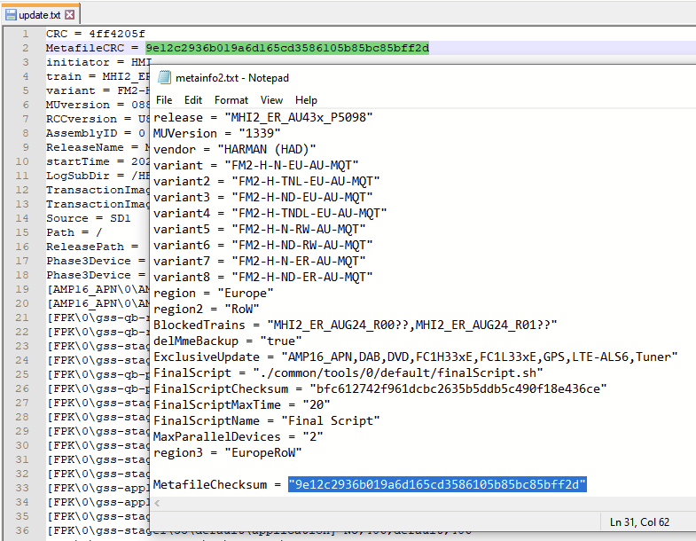 SHA1 hash matches