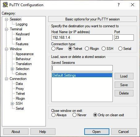 Click open to connect to unit