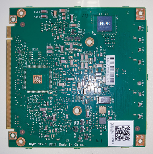 MMX board bottom view. Chips: NOR